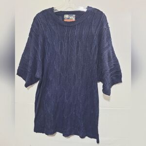 VTG RAW BLUE RUGGED WEAR  COOGI STYLE INSPIRED MEN'S SWEATER SIZE XL NAVY